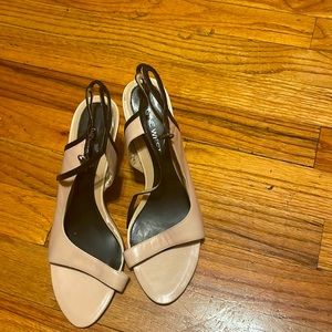 Nine West nude strappy heels